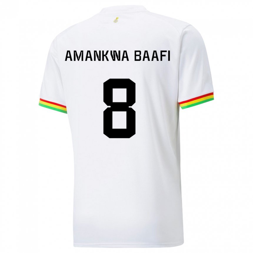 Criança Camisola Ganesa Yaw Amankwa Baafi #8 Branco Principal 22-24 Camisa Brasil
