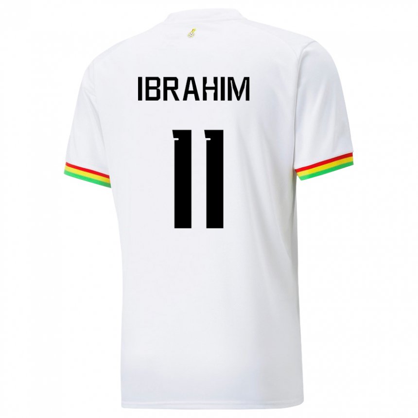 Criança Camisola Ganesa Zubairu Ibrahim #11 Branco Principal 22-24 Camisa Brasil