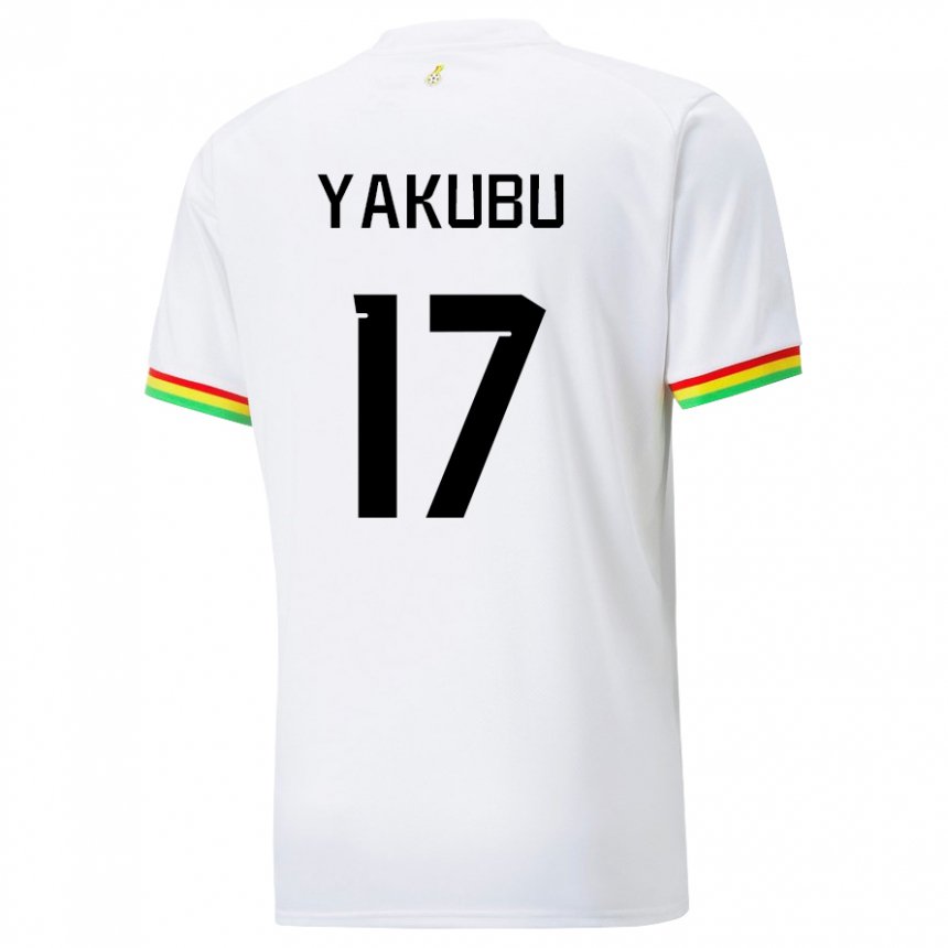 Criança Camisola Ganesa Mustapha Yakubu #17 Branco Principal 22-24 Camisa Brasil