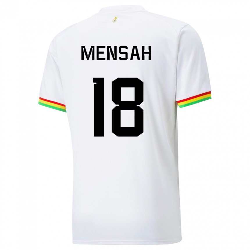 Criança Camisola Ganesa Isaac Mensah #18 Branco Principal 22-24 Camisa Brasil