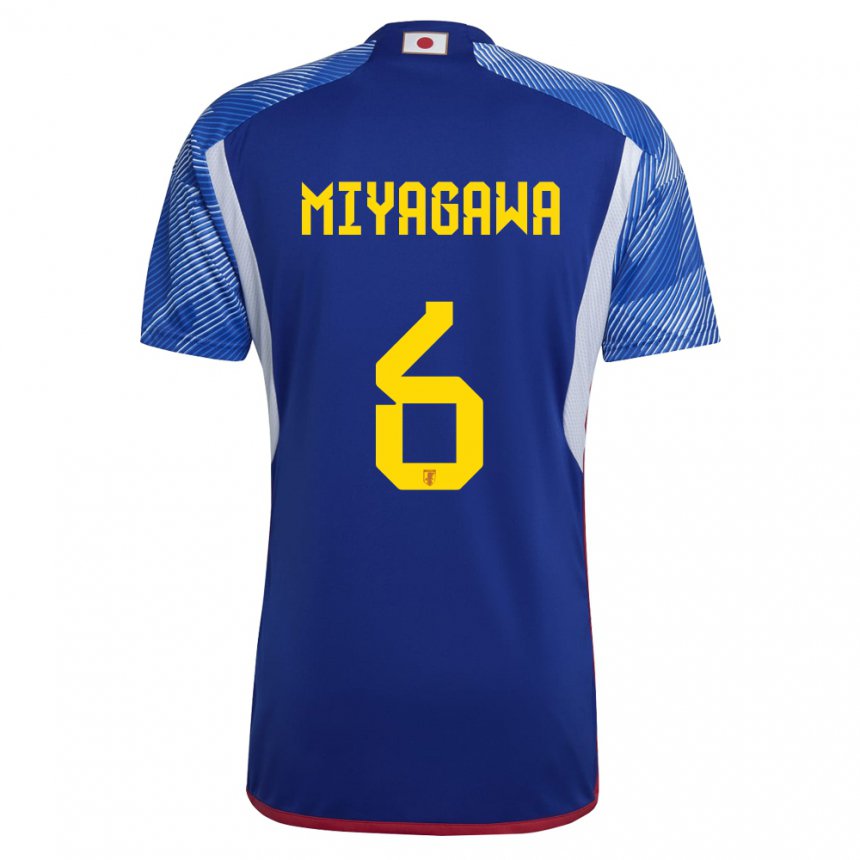 Criança Camisola Japonesa Asato Miyagawa #6 Azul Real Principal 22-24 Camisa Brasil