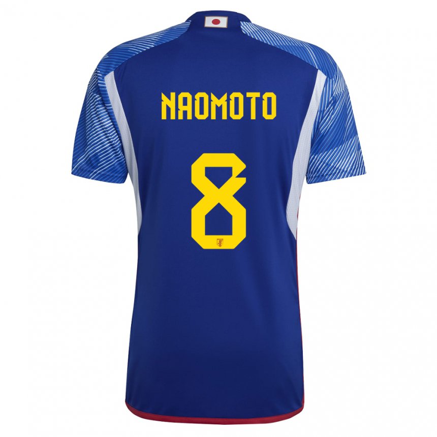 Criança Camisola Japonesa Hikaru Naomoto #8 Azul Real Principal 22-24 Camisa Brasil