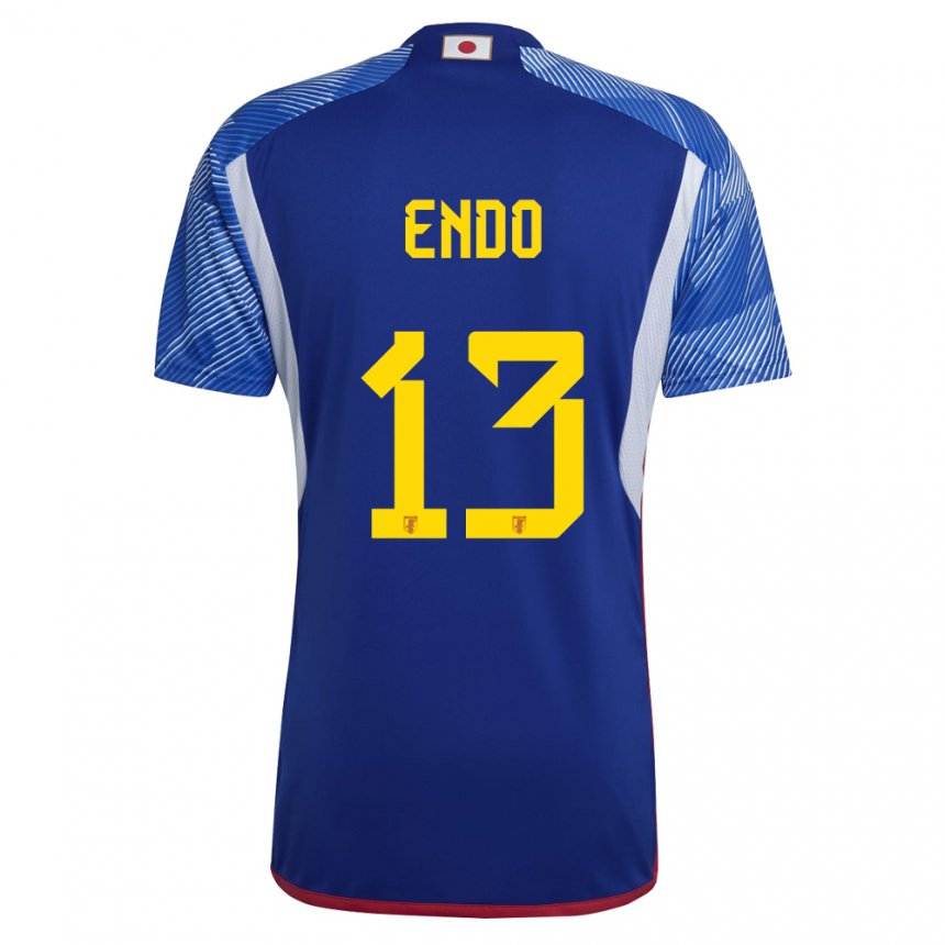 Criança Camisola Japonesa Jun Endo #13 Azul Real Principal 22-24 Camisa Brasil