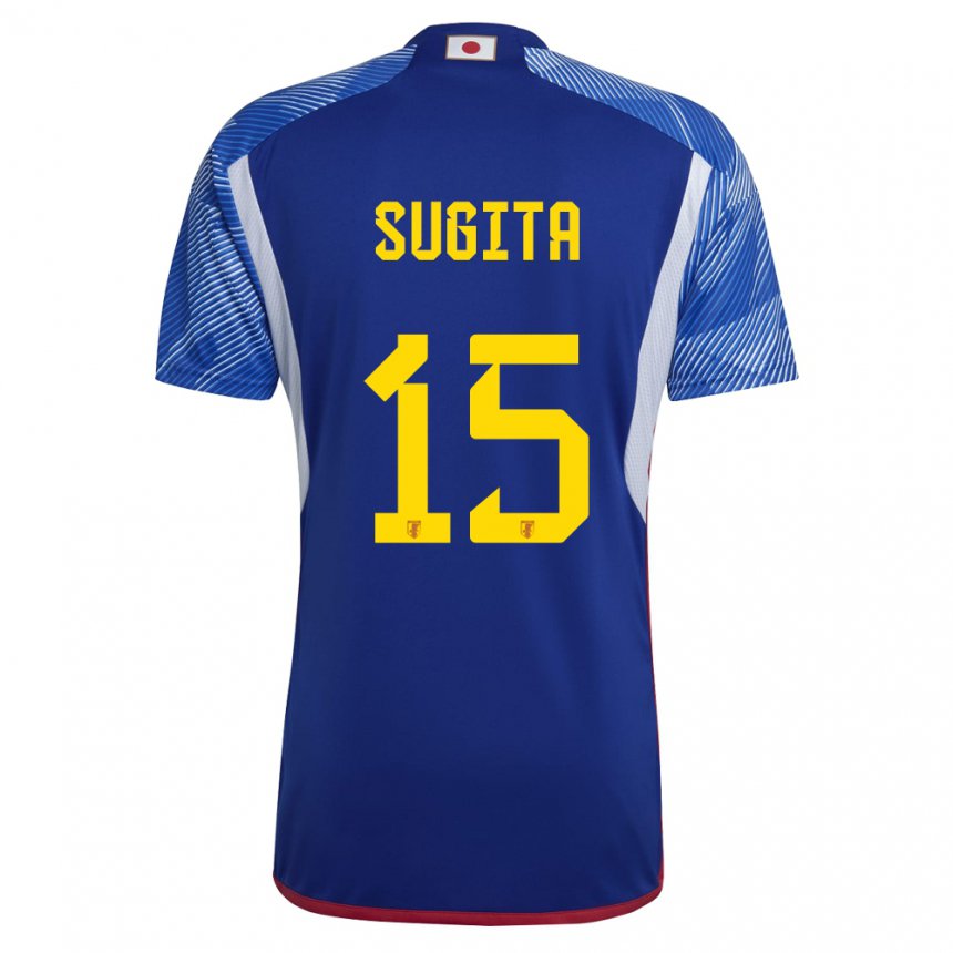Criança Camisola Japonesa Hina Sugita #15 Azul Real Principal 22-24 Camisa Brasil