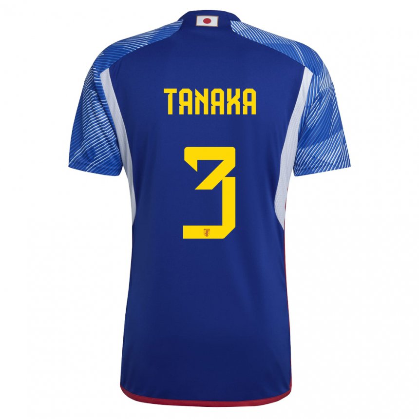 Criança Camisola Japonesa Hayato Tanaka #3 Azul Real Principal 22-24 Camisa Brasil