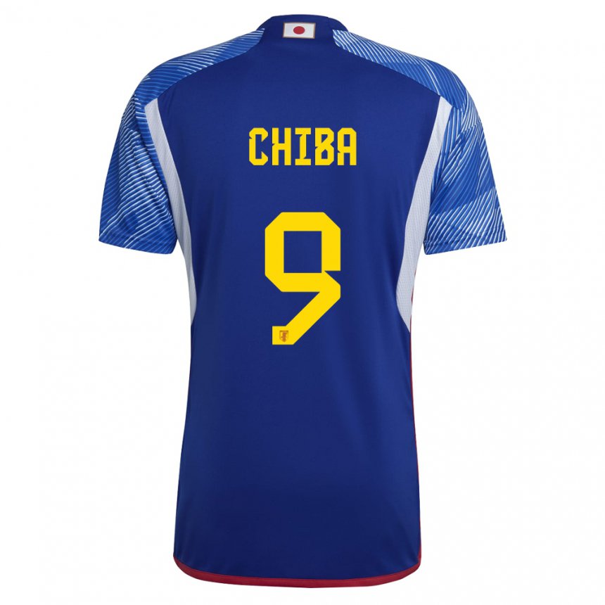 Criança Camisola Japonesa Kanta Chiba #9 Azul Real Principal 22-24 Camisa Brasil