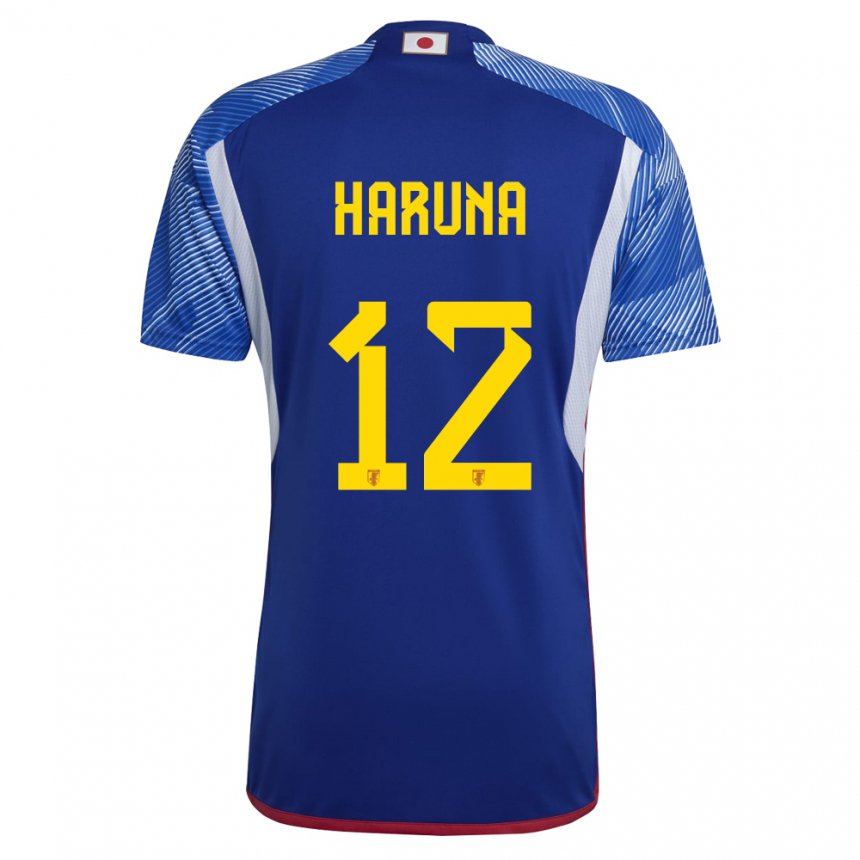 Criança Camisola Japonesa Ryusei Haruna #12 Azul Real Principal 22-24 Camisa Brasil