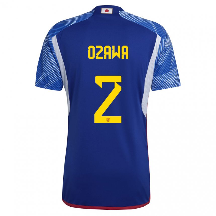 Criança Camisola Japonesa Haruki Ozawa #2 Azul Real Principal 22-24 Camisa Brasil