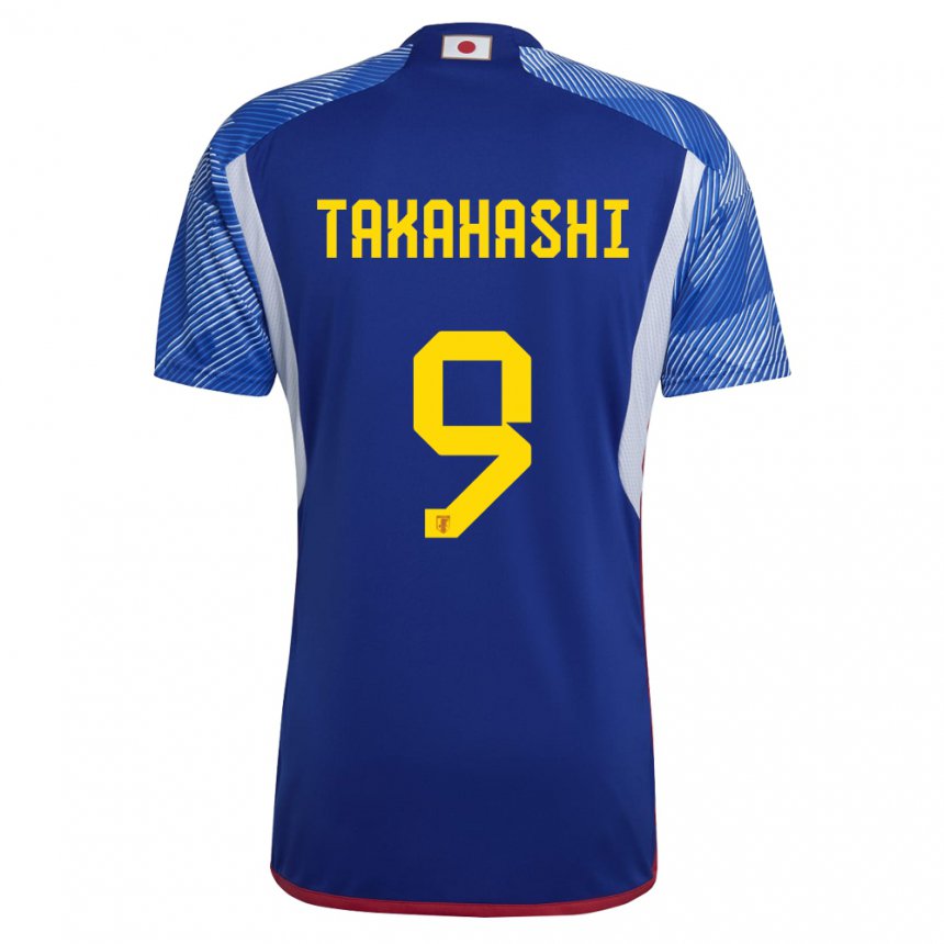 Criança Camisola Japonesa Hikaru Takahashi #9 Azul Real Principal 22-24 Camisa Brasil