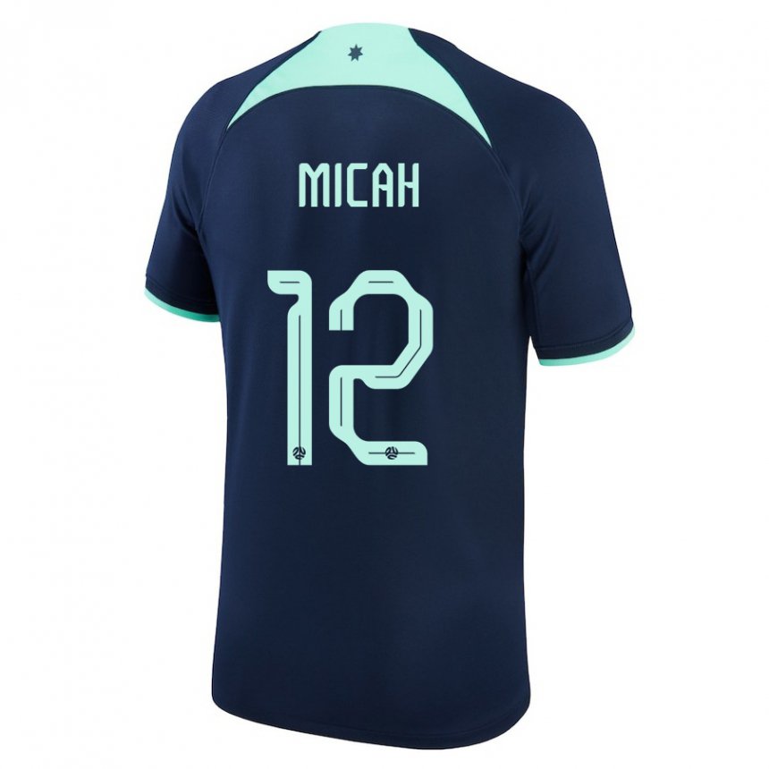 Criança Camisola Australiana Teagan Micah #12 Azul Escuro Alternativa 22-24 Camisa Brasil