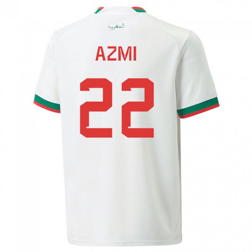 Criança Camisola Marroquina Ahmed Azmi #22 Branco Alternativa 22-24 Camisa Brasil