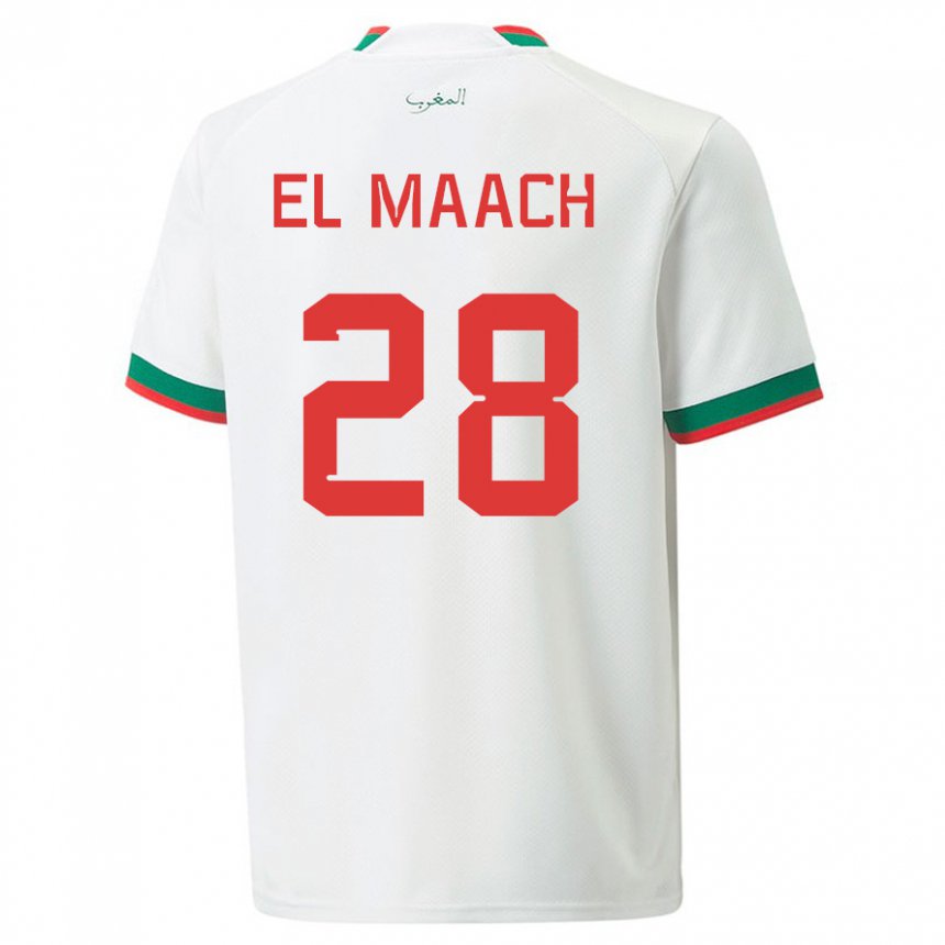 Criança Camisola Marroquina Fouad El Maach #28 Branco Alternativa 22-24 Camisa Brasil