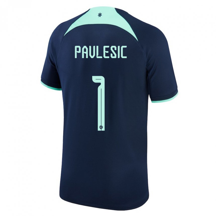 Criança Camisola Australiana Adam Pavlesic #1 Azul Escuro Alternativa 22-24 Camisa Brasil