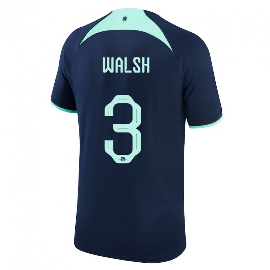 Criança Camisola Australiana Daniel Walsh #3 Azul Escuro Alternativa 22-24 Camisa Brasil