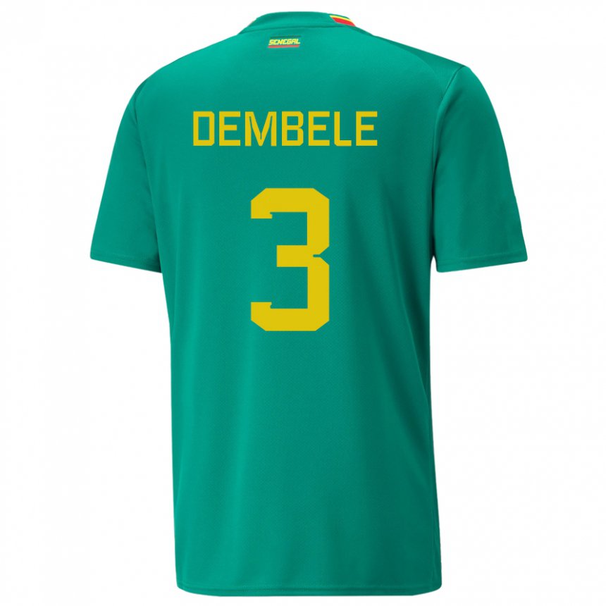 Criança Camisola Senegalesa Anta Dembele #3 Verde Alternativa 22-24 Camisa Brasil