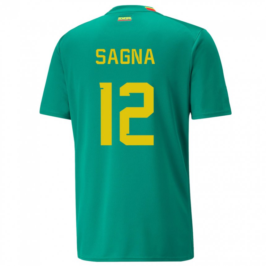 Criança Camisola Senegalesa Safietou Sagna #12 Verde Alternativa 22-24 Camisa Brasil