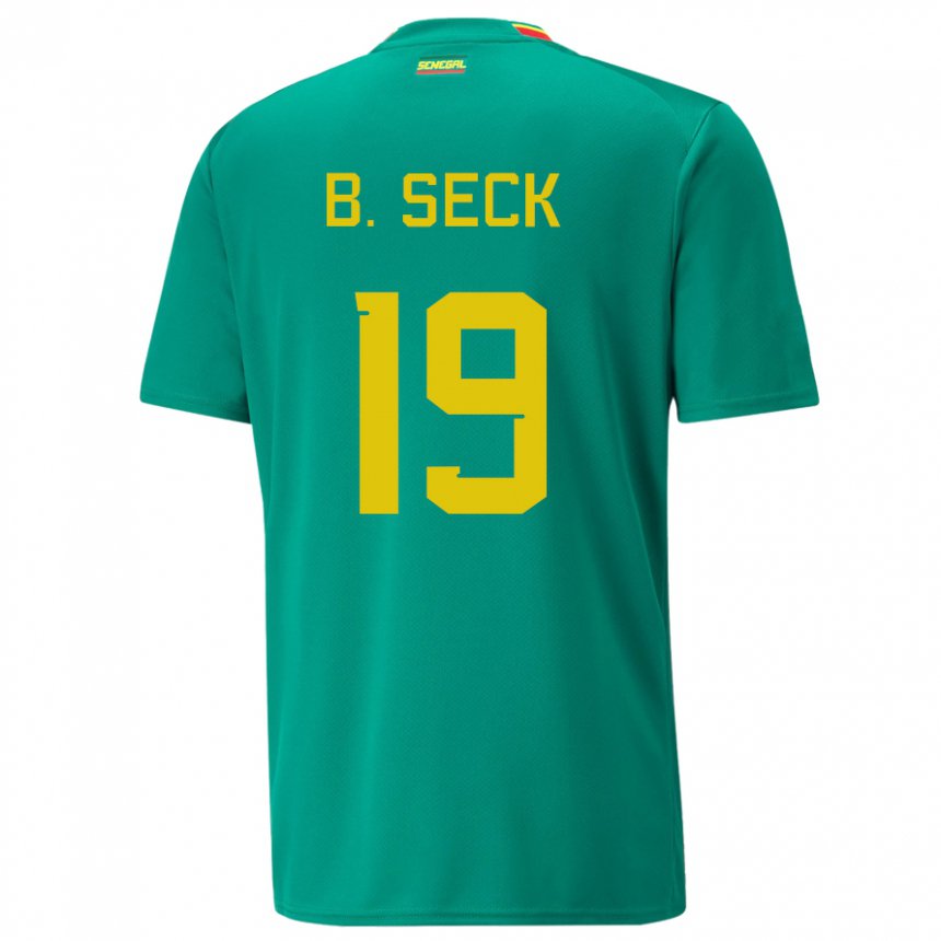 Criança Camisola Senegalesa Bineta Korkel Seck #19 Verde Alternativa 22-24 Camisa Brasil