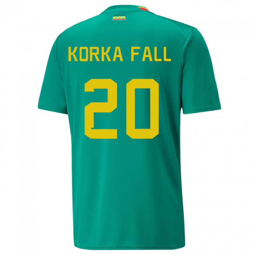 Criança Camisola Senegalesa Korka Fall #20 Verde Alternativa 22-24 Camisa Brasil