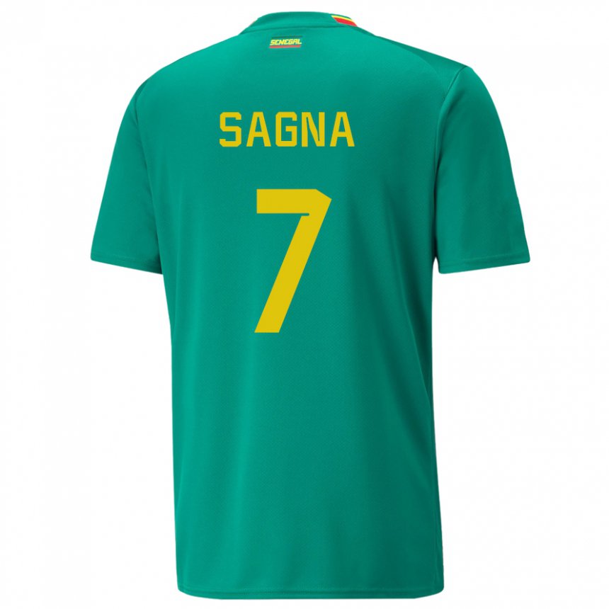 Criança Camisola Senegalesa Amadou Sagna #7 Verde Alternativa 22-24 Camisa Brasil