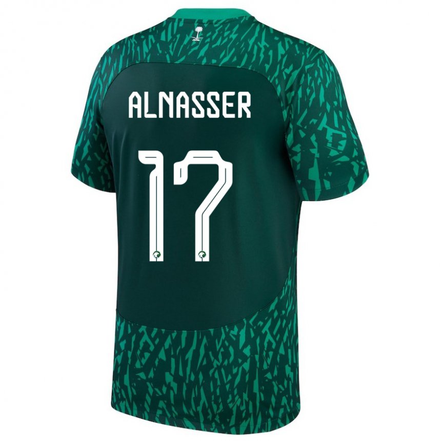 Criança Camisola Saudita Saad Alnasser #17 Verde Escuro Alternativa 22-24 Camisa Brasil