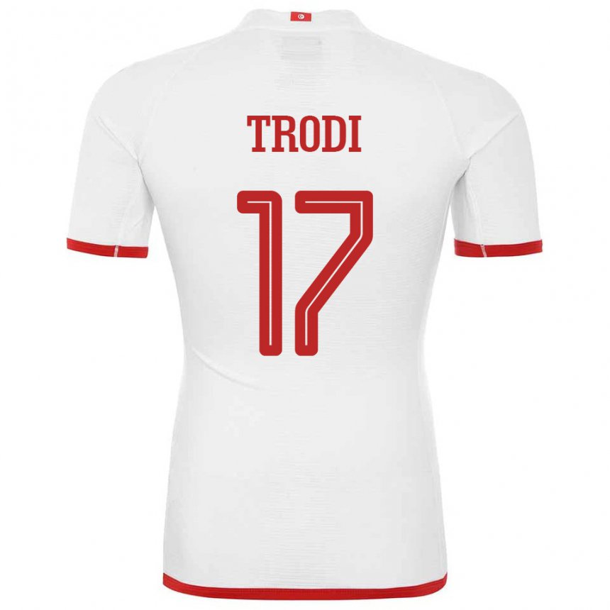 Criança Camisola Tunisiana Imen Trodi #17 Branco Alternativa 22-24 Camisa Brasil