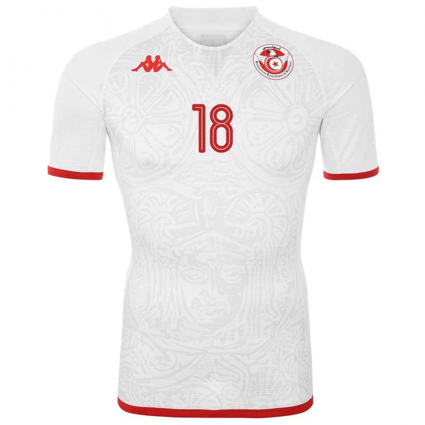 Criança Camisola Tunisiana Samia Ouni #18 Branco Alternativa 22-24 Camisa Brasil