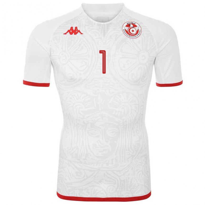 Criança Camisola Tunisiana Wassim Maghzouani #1 Branco Alternativa 22-24 Camisa Brasil