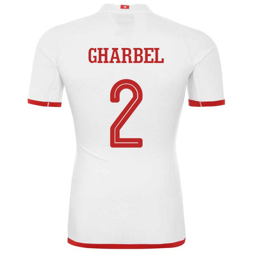 Criança Camisola Tunisiana Mahmoud Gharbel #2 Branco Alternativa 22-24 Camisa Brasil