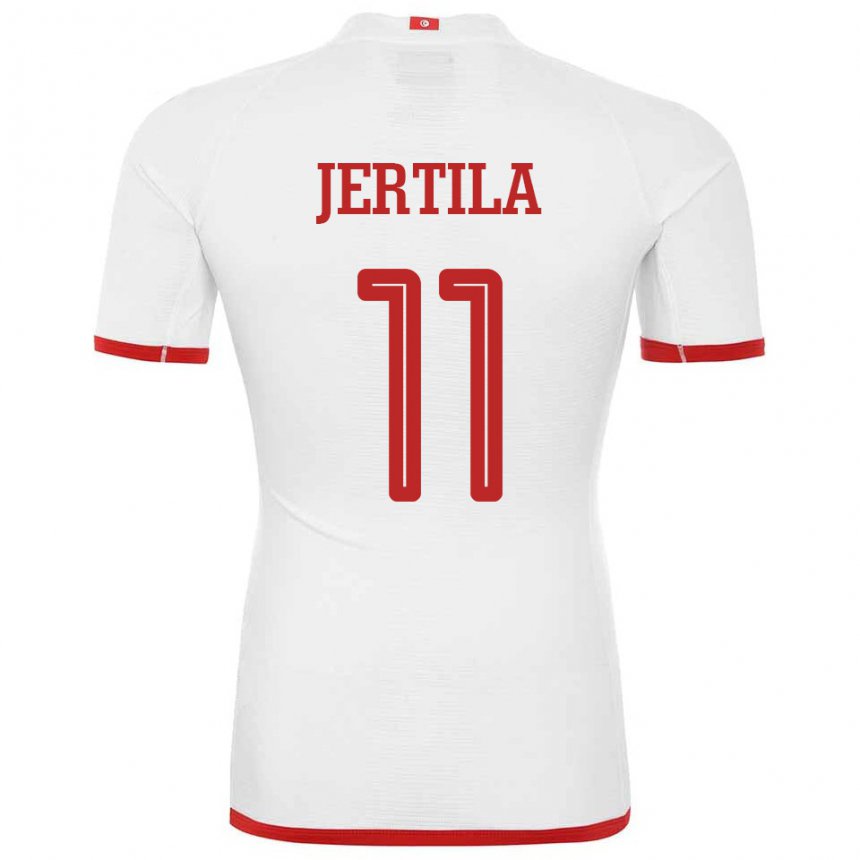 Criança Camisola Tunisiana Hedi Jertila #11 Branco Alternativa 22-24 Camisa Brasil