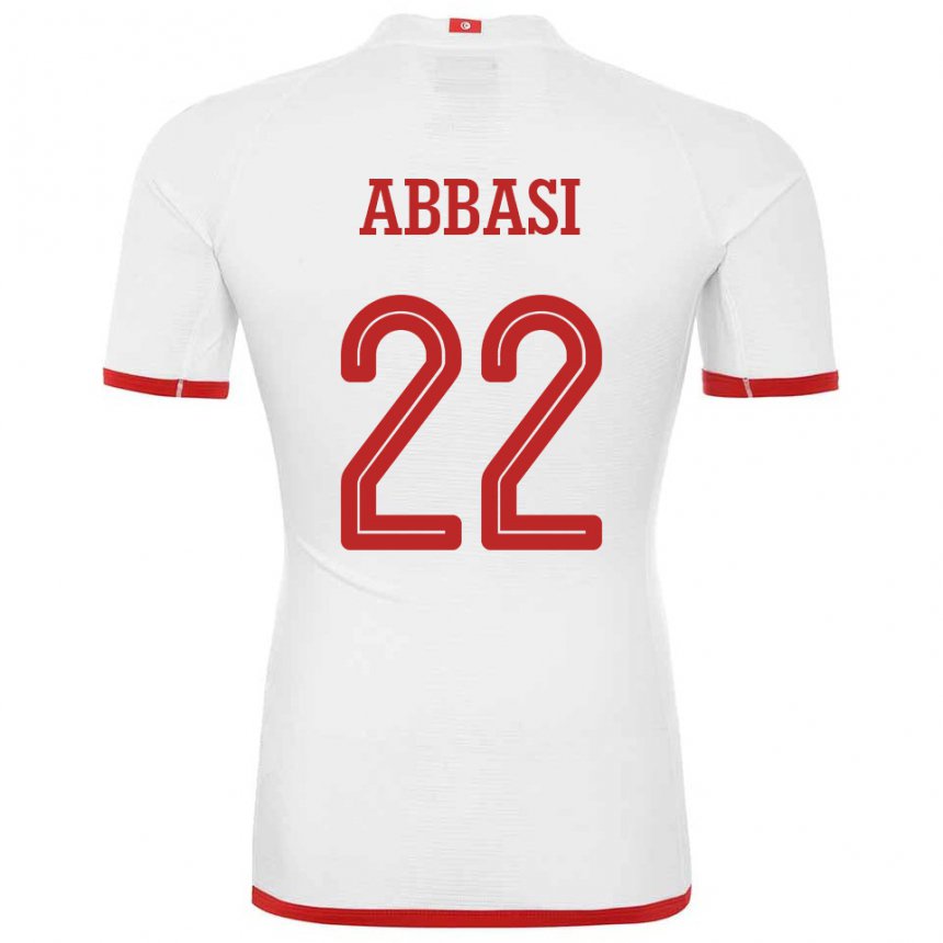 Criança Camisola Tunisiana Bechir Abbasi #22 Branco Alternativa 22-24 Camisa Brasil