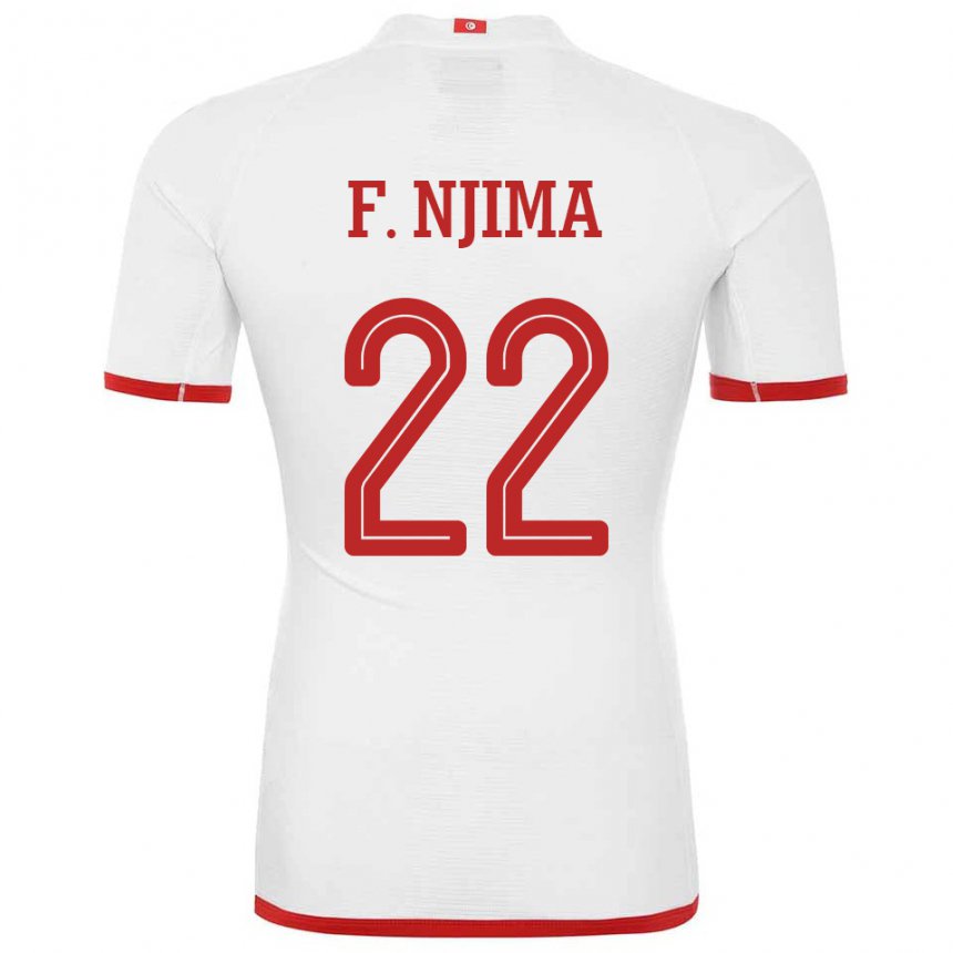 Criança Camisola Tunisiana Firas Ben Njima #22 Branco Alternativa 22-24 Camisa Brasil