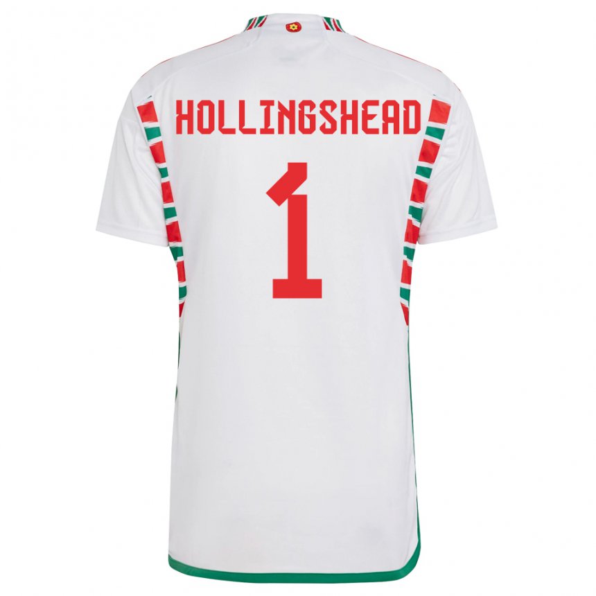 Criança Camisola Galesa Ronnie Hollingshead #1 Branco Alternativa 22-24 Camisa Brasil