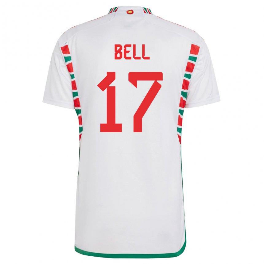 Criança Camisola Galesa Zac Bell #17 Branco Alternativa 22-24 Camisa Brasil