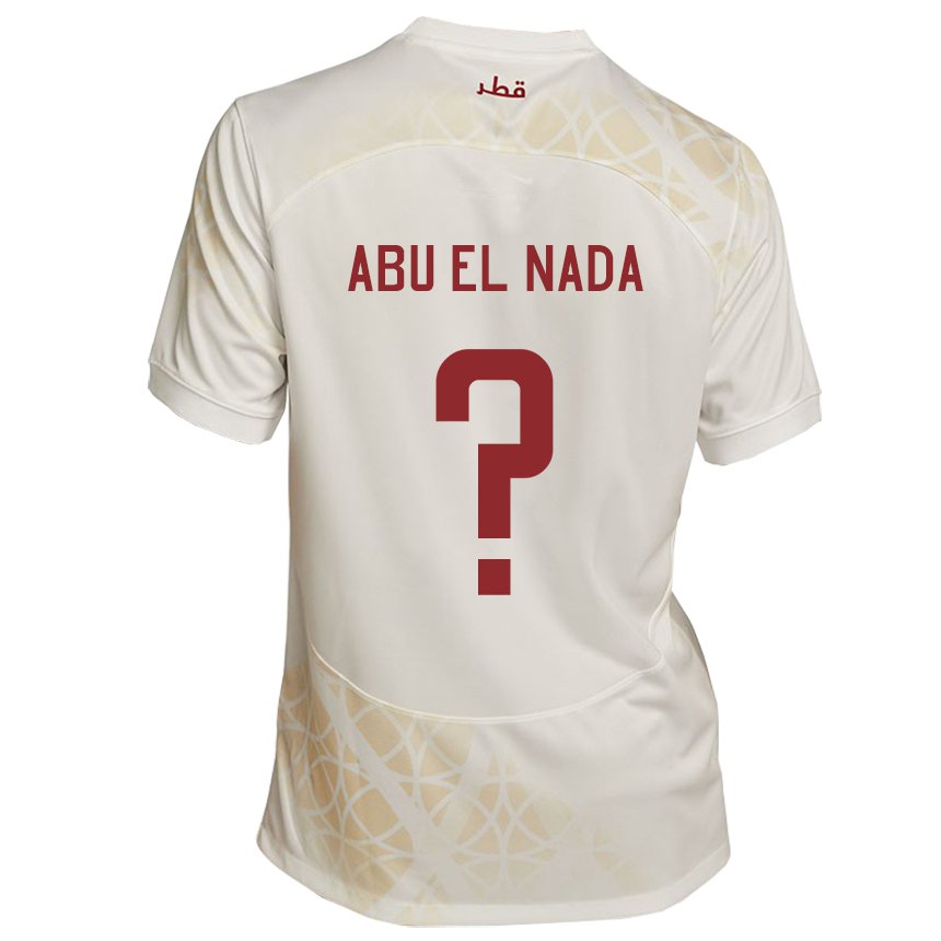 Criança Camisola Catari Mahmoud Abu El Nada #0 Bege Dourado Alternativa 22-24 Camisa Brasil