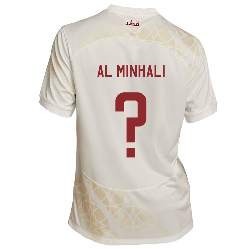 Criança Camisola Catari Ahmad Al Minhali #0 Bege Dourado Alternativa 22-24 Camisa Brasil