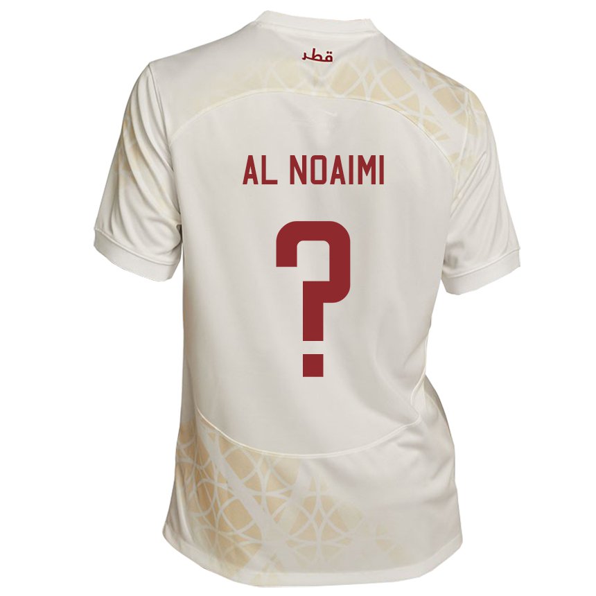 Criança Camisola Catari Mohammad Al Noaimi #0 Bege Dourado Alternativa 22-24 Camisa Brasil