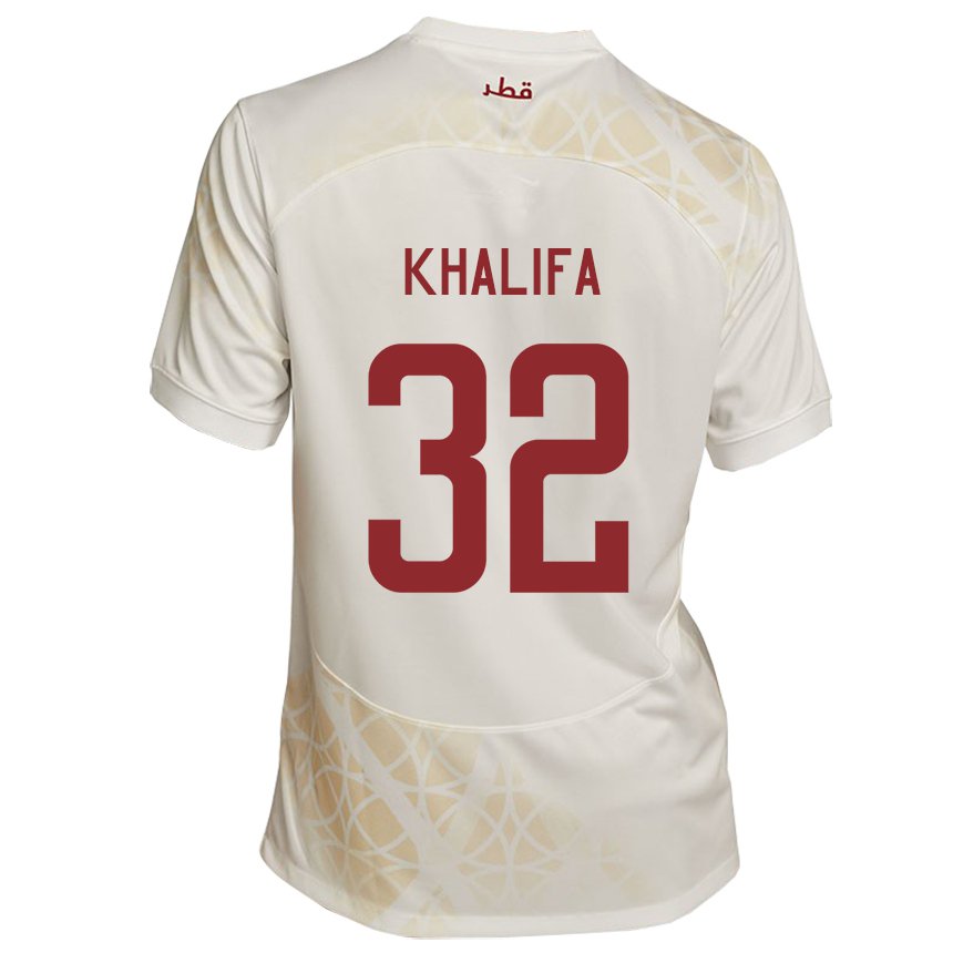 Criança Camisola Catari Duana Khalifa #32 Bege Dourado Alternativa 22-24 Camisa Brasil