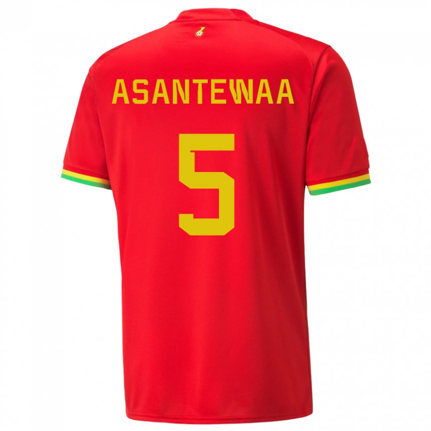 Criança Camisola Ganesa Grace Asantewaa #5 Vermelho Alternativa 22-24 Camisa Brasil