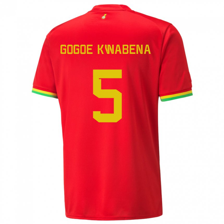 Criança Camisola Ganesa Boahen Gogoe Kwabena #5 Vermelho Alternativa 22-24 Camisa Brasil