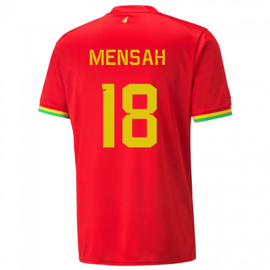 Criança Camisola Ganesa Isaac Mensah #18 Vermelho Alternativa 22-24 Camisa Brasil