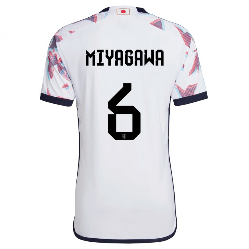 Criança Camisola Japonesa Asato Miyagawa #6 Branco Alternativa 22-24 Camisa Brasil