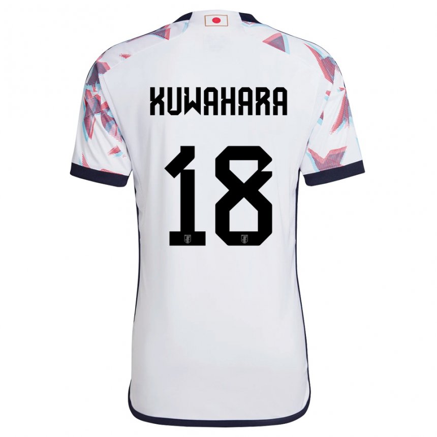 Criança Camisola Japonesa Rikuto Kuwahara #18 Branco Alternativa 22-24 Camisa Brasil