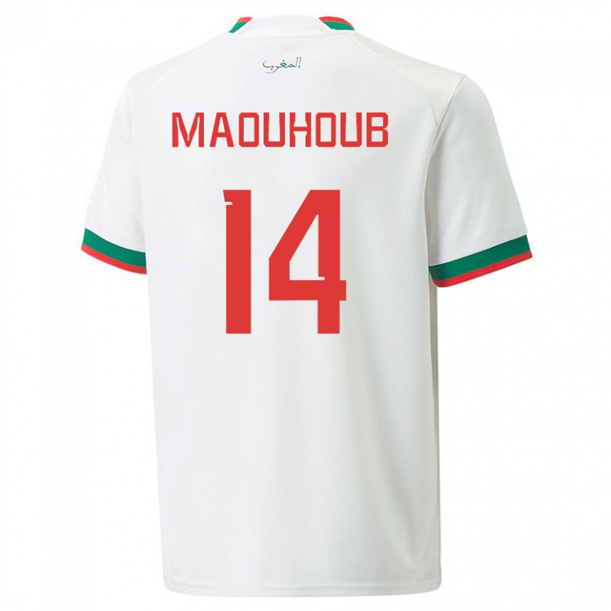 Criança Camisola Marroquina El Mehdi Maouhoub #14 Branco Alternativa 22-24 Camisa Brasil