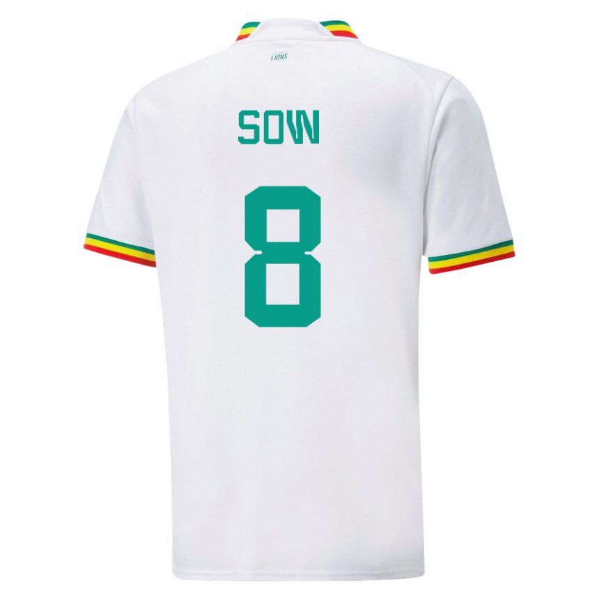 Homem Camisola Senegalesa Mbayang Sow #8 Branco Principal 22-24 Camisa Brasil