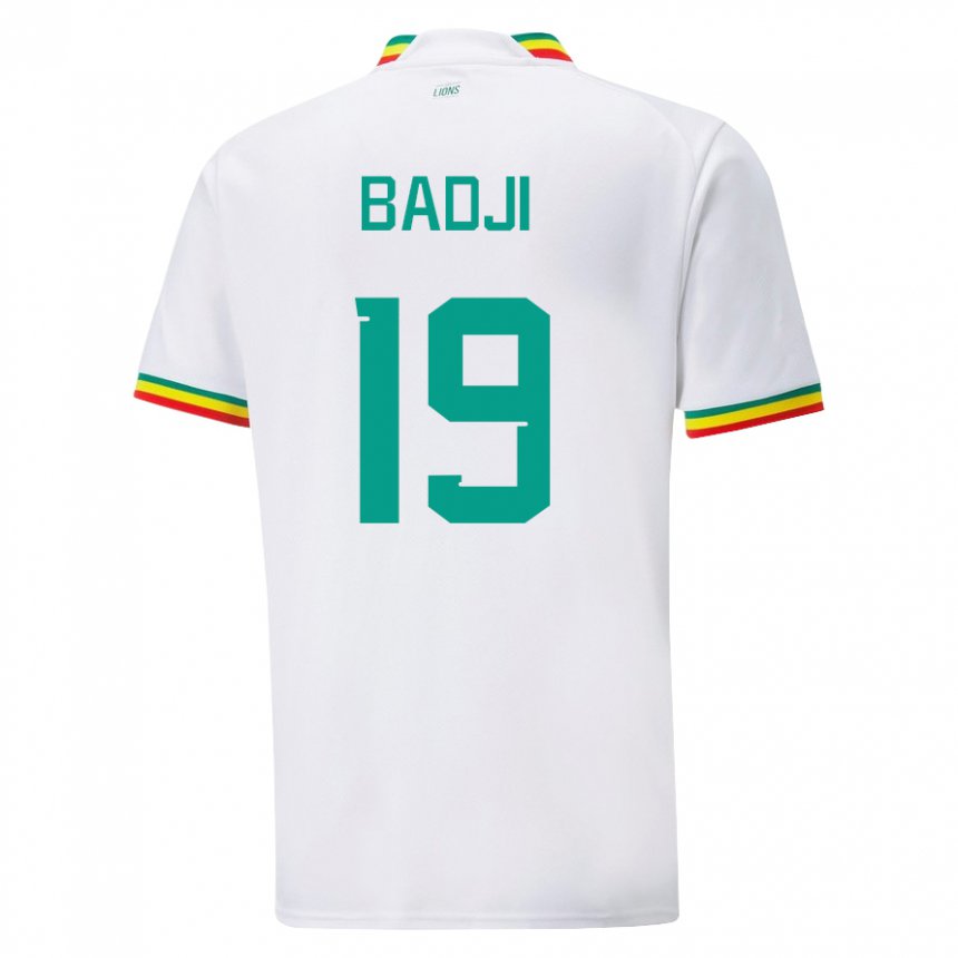 Homem Camisola Senegalesa Youssouph Badji #19 Branco Principal 22-24 Camisa Brasil