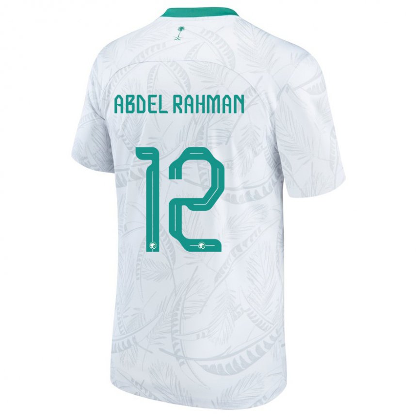 Homem Camisola Saudita Mona Abdel Rahman #12 Branco Principal 22-24 Camisa Brasil