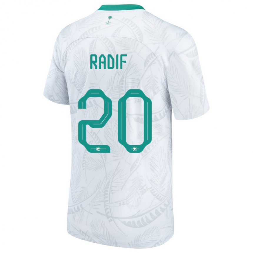 Homem Camisola Saudita Abdullah Radif #20 Branco Principal 22-24 Camisa Brasil