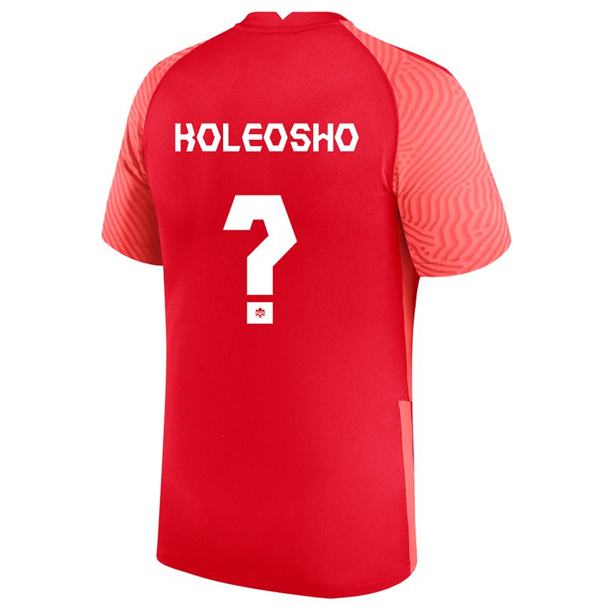 Homem Camisola Canadense Luca Koleosho #0 Vermelho Principal 22-24 Camisa Brasil