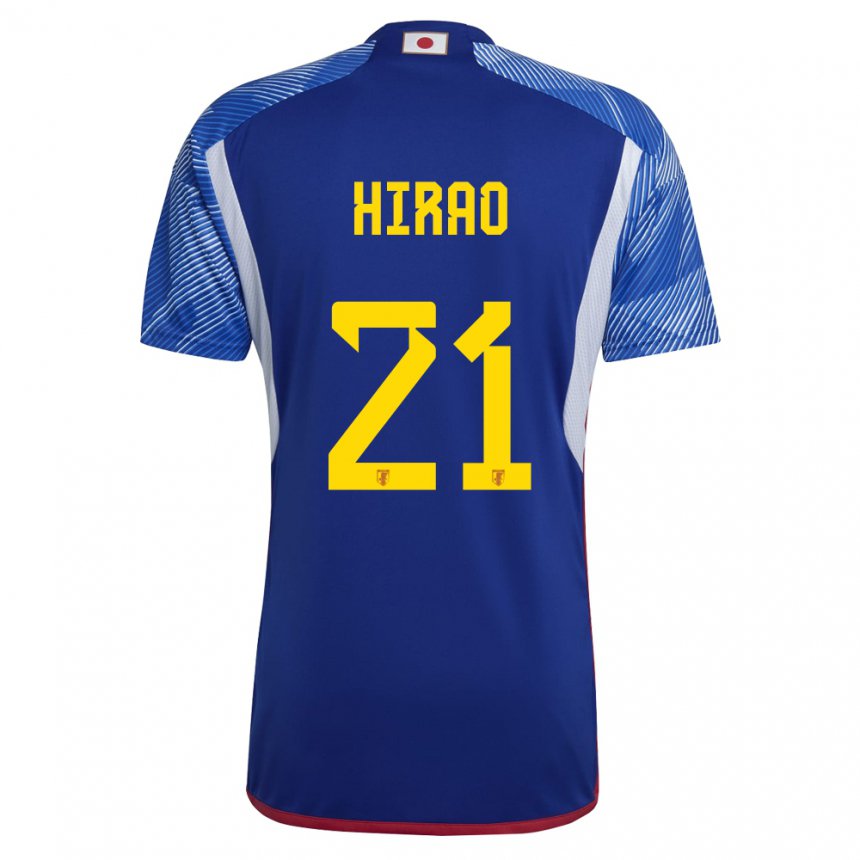 Homem Camisola Japonesa Chika Hirao #21 Azul Real Principal 22-24 Camisa Brasil