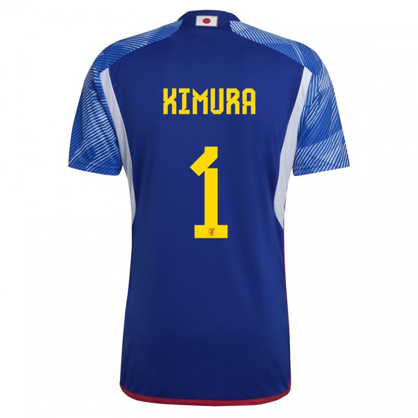 Homem Camisola Japonesa Ryoya Kimura #1 Azul Real Principal 22-24 Camisa Brasil